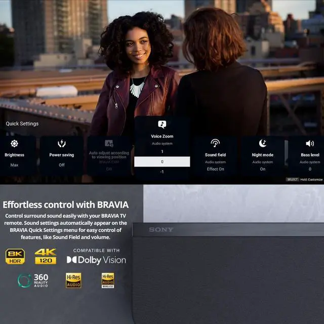 Alt view image 4 of 6 - Sony HT A9000 BRAVIA Black Theater Bar 9 with Dolby Atmos Bundle