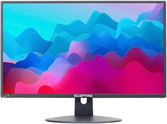 Alt view image 5 of 11 - sceptre 20 inch led monitor 75hz 1600x900 2x hdmi build-in speakers, metallic black 2018