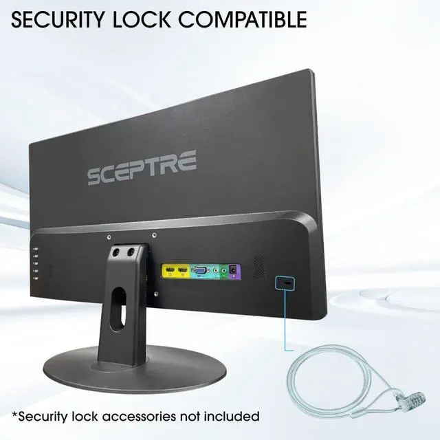 Alt view image 9 of 11 - sceptre 20 inch led monitor 75hz 1600x900 2x hdmi build-in speakers, metallic black 2018