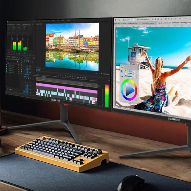 Alt view image 9 of 9 - sceptre ips 27" 2k gaming monitor qhd 2560 x 1440p up to 165hz 1ms hdr400 amd freesync premium 100% srgb machine black (e275b-qpd168)