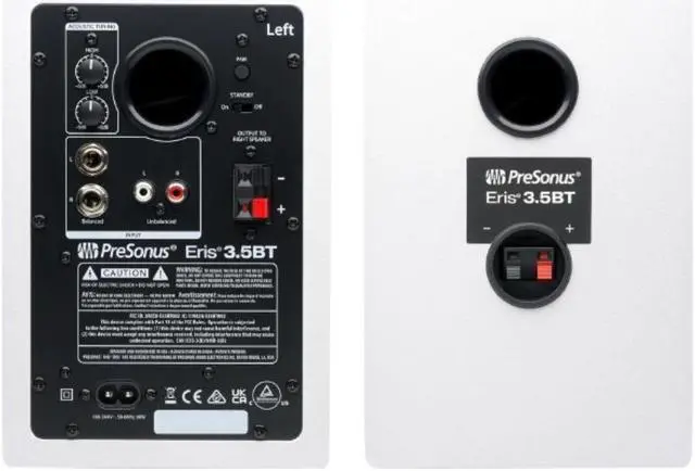 Alt view image 3 of 6 - PreSonus Eris 3.5BT 3.5 Inch Active Media Reference Monitors White Pair