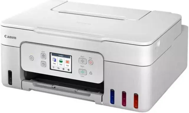 Alt view image 4 of 20 - Canon MegaTank PIXMA G3290 Wireless 3 In 1 White Printer with LCD Touchscreen