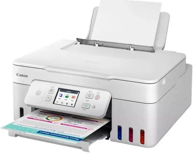 Alt view image 5 of 20 - Canon MegaTank PIXMA G3290 Wireless 3 In 1 White Printer with LCD Touchscreen