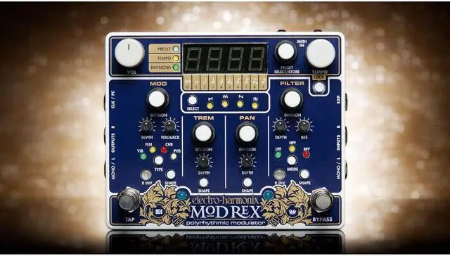 Alt view image 7 of 7 - Electro-Harmonix Mod Rex Polyrhythmic Modulator Guitar Pedal with 4 Modulations