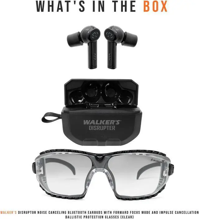 Alt view image 7 of 7 - Walker's Disruptor Noise Canceling Bluetooth Earbuds Bundle