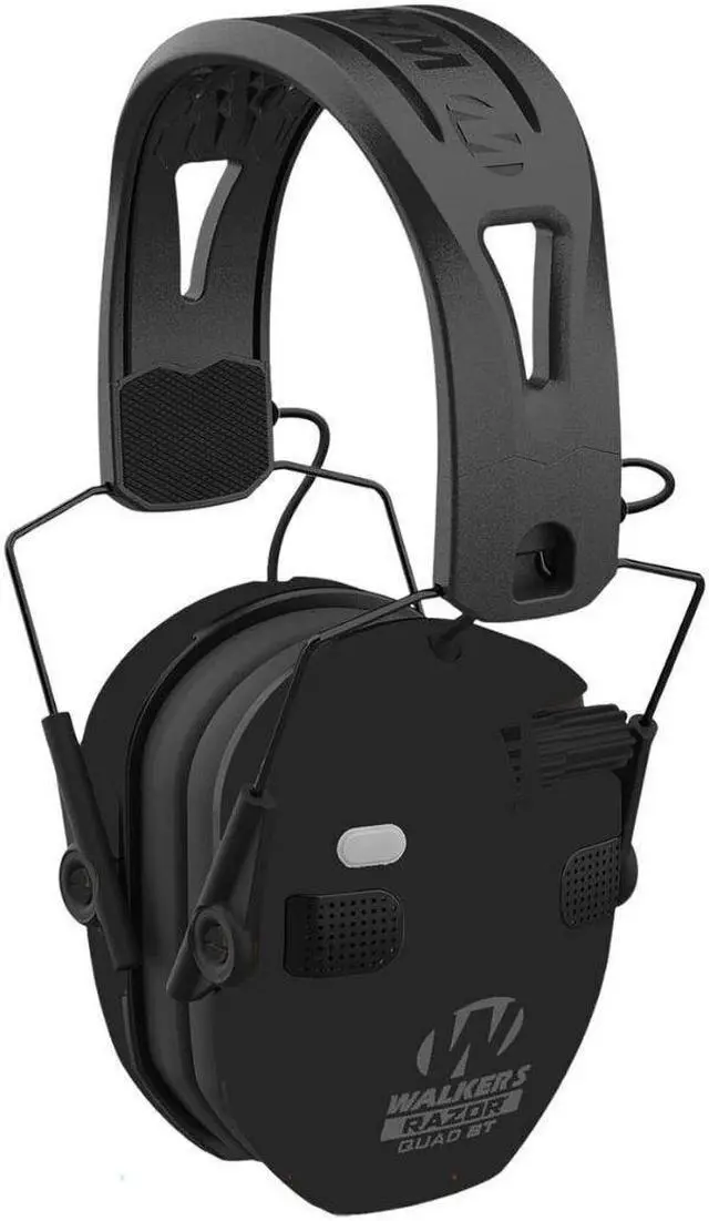Main image of Walkers Razor Slim Quad Electronic Earmuffs with Bluetooth Technology Black