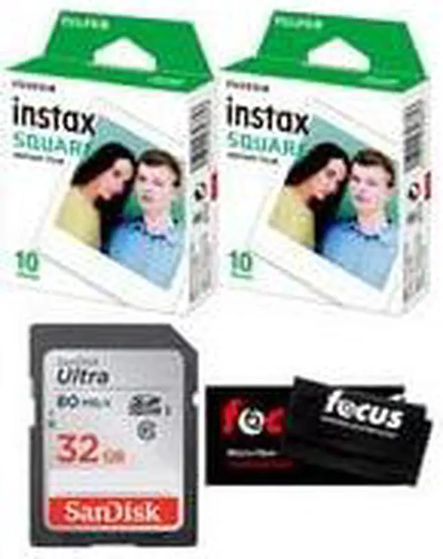 Alt view image 2 of 7 - Fujifilm Instax Square Film (20 Exposures) with 32GB Memory Bundle