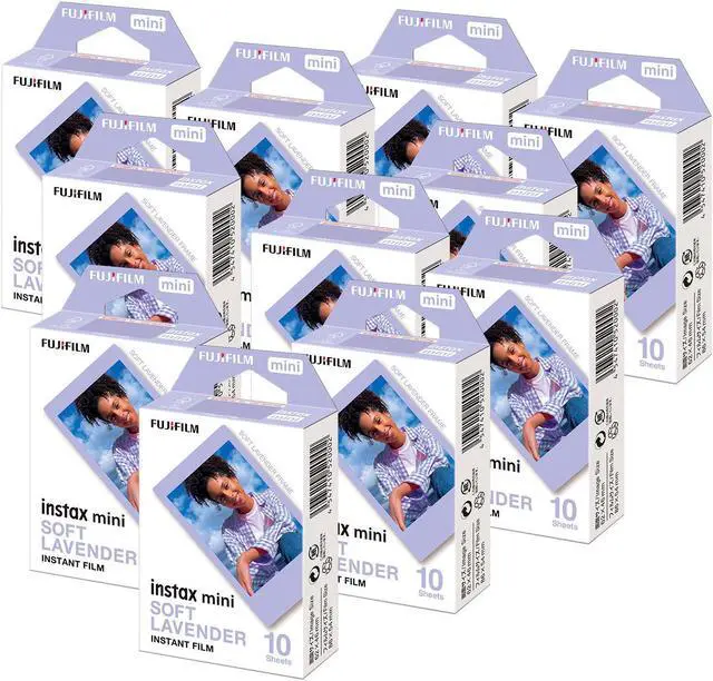 Main image of Fujifilm INSTAX MINI Soft Lavender Instant Print Film 10 Pack Bundle