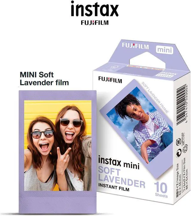 Alt view image 2 of 7 - Fujifilm INSTAX MINI Soft Lavender Instant Print Film 10 Pack Bundle