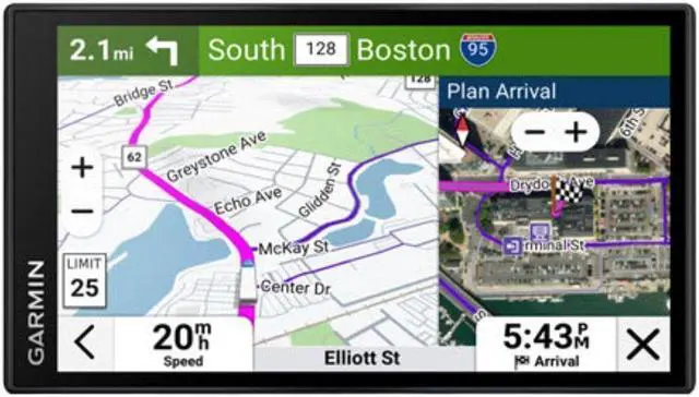 Alt view image 5 of 11 - Garmin dzl OTR620, High-Res 6 GPS Truck Navigator, Custom Truck Routing, Satellite Imagery, Wind Speed, Community-Shared Loading Docks, Truck Entrances & Parking Availability, Popular Truck Paths
