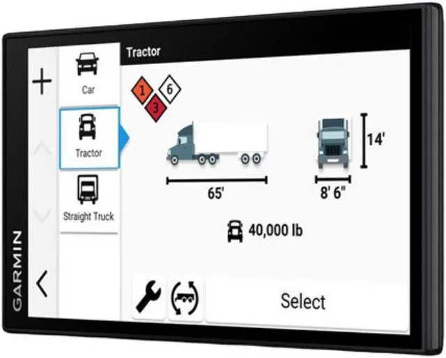 Alt view image 8 of 11 - Garmin dzl OTR620, High-Res 6 GPS Truck Navigator, Custom Truck Routing, Satellite Imagery, Wind Speed, Community-Shared Loading Docks, Truck Entrances & Parking Availability, Popular Truck Paths