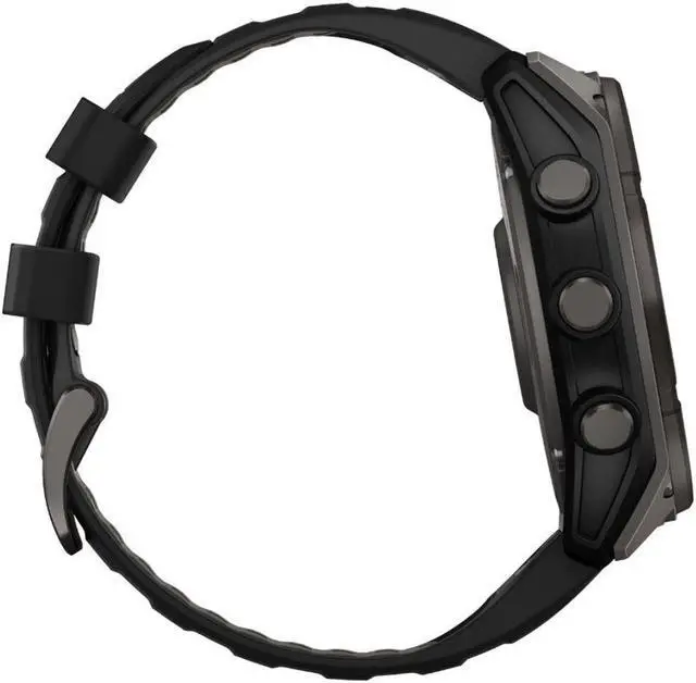 Alt view image 8 of 15 - Garmin fnix® 8 - 51 mm, Solar, AMOLED, Sapphire, Premium Multisport GPS Smartwatch, Long-Lasting Battery Life, Dive-Rated, Built-in LED Flashlight, Carbon Gray DLC Titanium with Pebble Gray Band