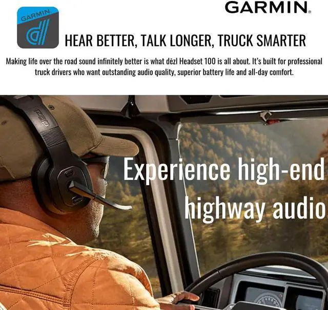 Alt view image 2 of 7 - Garmin dezl Ergonomic Headset 110 for Truckers Black Single Ear Bundle