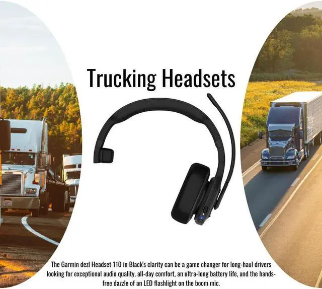 Alt view image 6 of 7 - Garmin dezl Ergonomic Headset 110 for Truckers Black Single Ear Bundle