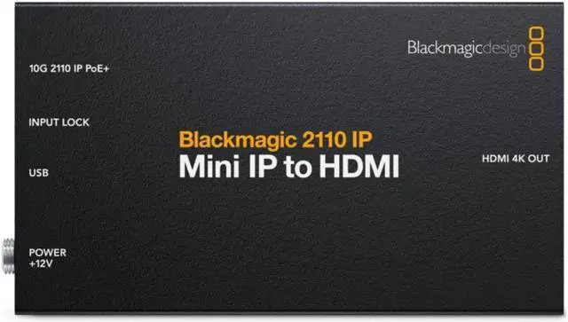 Alt view image 2 of 6 - Blackmagic Design 2110 IP Mini IP to HDMI Converter Black