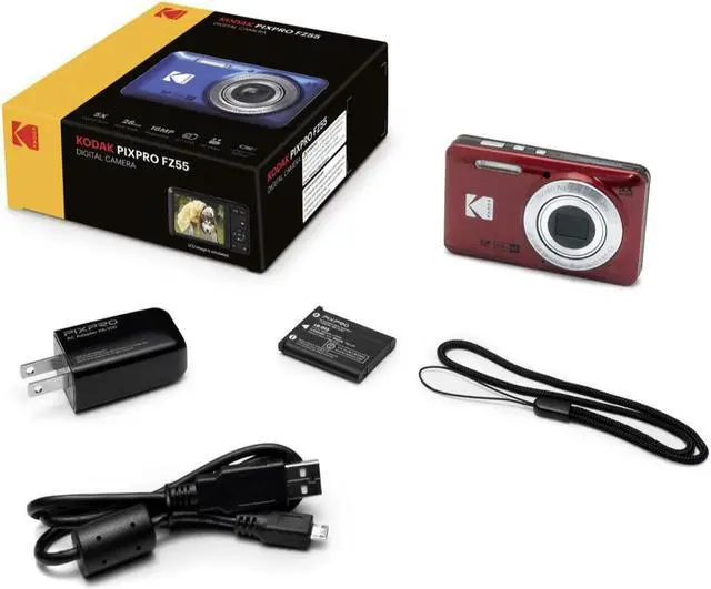 Alt view image 12 of 19 - Kodak PIXPRO FZ55 Friendly Zoom Digital Camera, Red #FZ55-RD