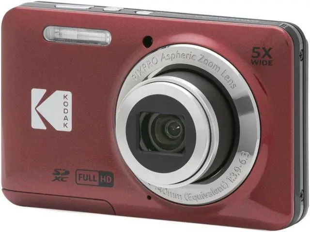 Alt view image 7 of 7 - Kodak PIXPRO Friendly Zoom FZ55 Digital Camera (Red) with Camera Case Bundle