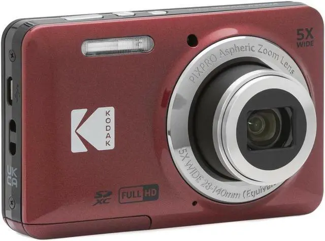 Alt view image 6 of 7 - Kodak PIXPRO Friendly Zoom FZ55 Digital Camera (Red) with Camera Case Bundle