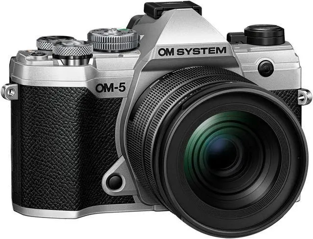 Alt view image 2 of 10 - OM System OM5 20.4 Megapixel Mirrorless Camera with Lens (Silver)
