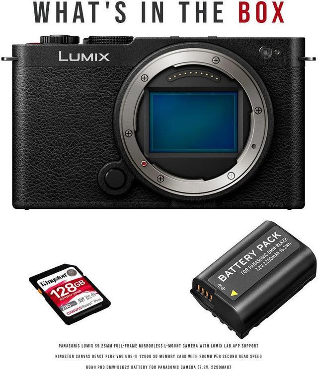 Alt view image 2 of 7 - Panasonic LUMIX S9 Full Frame Camera with Phase Auto Focus (Body) with 128GB SD Card and extra battery bundle