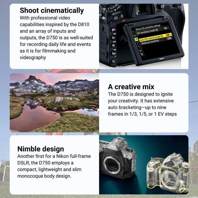 Alt view image 4 of 6 - Nikon D7500 DSLR Camera with 128GB Extreme Pro SD Card and Camera Bag Bundle
