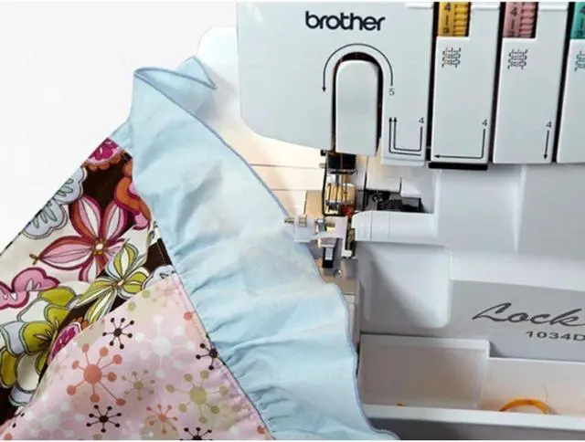 Alt view image 4 of 6 - Brother Serger Heavy Duty White Overlock Machine with 1300 Stitches Per Minute