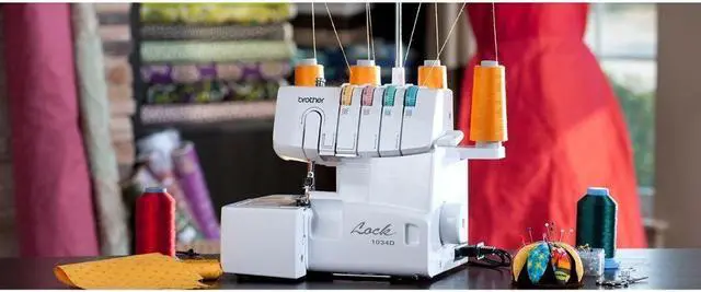 Alt view image 6 of 6 - Brother Serger Heavy Duty White Overlock Machine with 1300 Stitches Per Minute