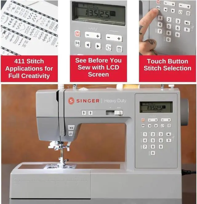 Alt view image 8 of 12 - Singer HD6700C Heavy Duty Sewing Machine - Gray