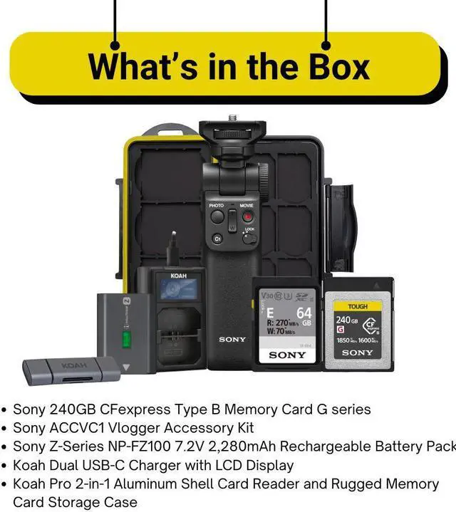 Alt view image 7 of 7 - Sony 240GB CFexpress Type B TOUGH Memory Card Bundle