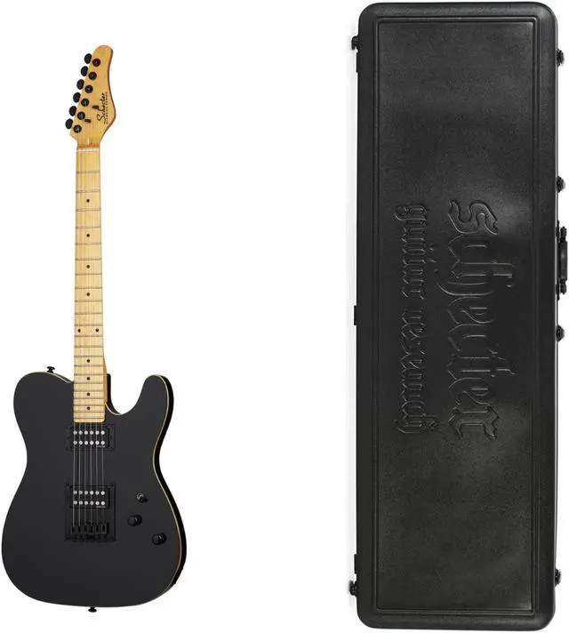 Main image of Schecter PT Electric Guitar in Black with Schecter Hard Shell Carrying Case