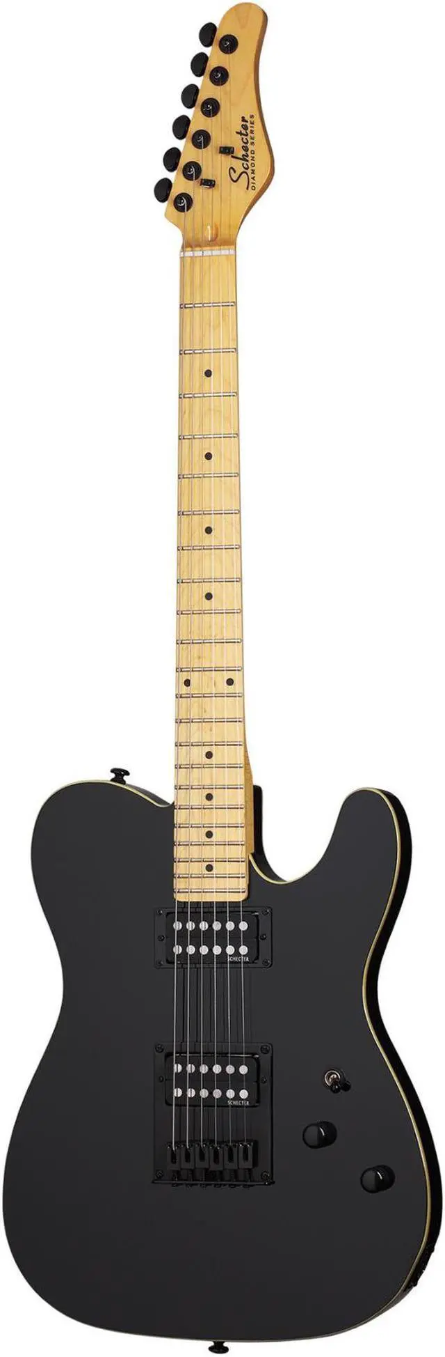 Alt view image 2 of 7 - Schecter PT Electric Guitar in Black with Schecter Hard Shell Carrying Case
