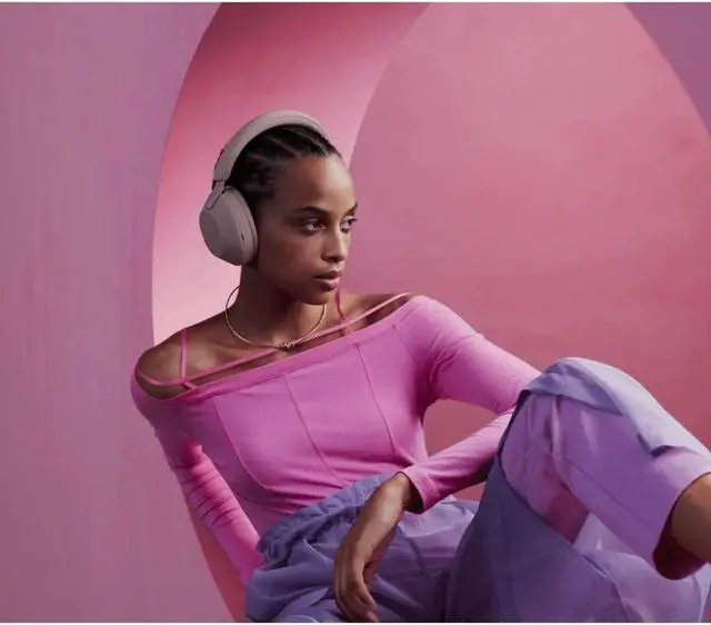 Alt view image 12 of 12 - Sony WH1000XM5P Noise-Canceling Over-Ear Headphones - Pink