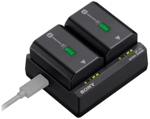 Alt view image 5 of 10 - Sony BC ZD1 Black Dual Battery Charger for Sony Z Battery Model NP FZ100