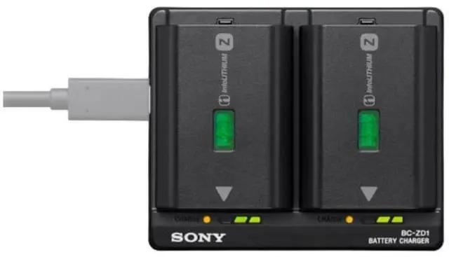 Alt view image 4 of 10 - Sony BC ZD1 Black Dual Battery Charger for Sony Z Battery Model NP FZ100