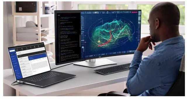 Alt view image 9 of 15 - Dell UltraSharp U4025QW 40"" Class 5K2K WUHD Curved Screen LED Monitor - 21:9