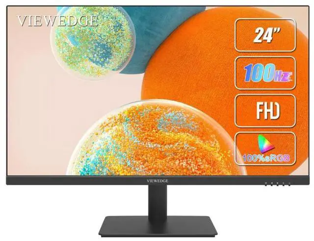 Alt view image 9 of 11 - Viewedge 24 Inch Monitors - FHD 1080p 100Hz (Supports 75hz) Computer Monitor 24 inch with Bluelight Filter HDMI VGA Ports, 100x100 mm Wall Mountable, Ultra Thin Bezel Designed