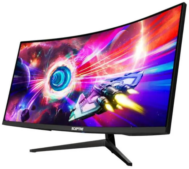 Alt view image 16 of 20 - Sceptre 34-Inch Curved Ultrawide WQHD Monitor 3440 x 1440 R1500 up to 165Hz DisplayPort x2 99% sRGB 1ms Picture by Picture, Machine Black 2023 (C345B-QUT168)