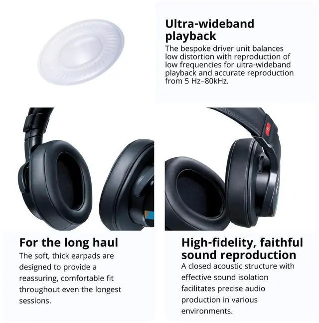 Alt view image 5 of 7 - Sony MDR-M1 Professional Reference Closed Monitor Headphones with Bundle