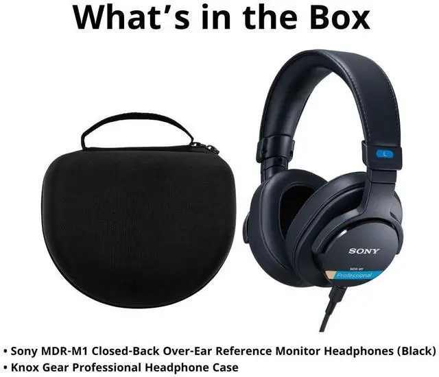 Alt view image 7 of 7 - Sony MDR-M1 Professional Reference Closed Monitor Headphones with Bundle