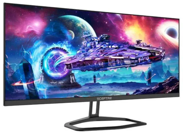 Alt view image 9 of 14 - Sceptre 30-inch IPS Monitor 21:9 DisplayPort x2 up to 210Hz 1ms Ultra Wide/Slim Build-in Speakers, Machine Black 2024 (E305B-FU200T)