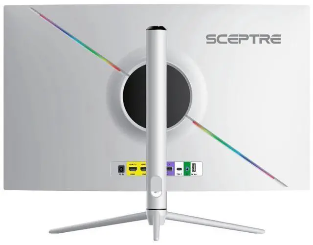 Alt view image 8 of 12 - Sceptre Curved 32-inch QHD Gaming Monitor 2560 x 1440 up to 165Hz 144Hz 1ms HDR1000 99% sRGB, Light Sensor Height Adjustable DP HDMI USB Type C 3.1 Build-in Speakers Nebula White (C325B-QWN168W)