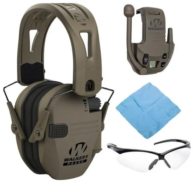 Main image of Walkers Razor Tacti-Grip with FDE Rubber Headband (Flat Dark Earth) with Bluetooth Technology (FDE) Bundle with Walkie FDE Talkie and Glasses