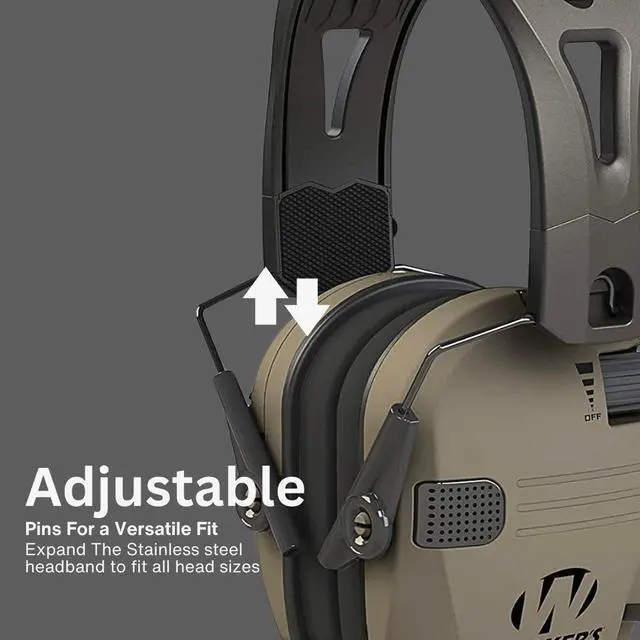 Alt view image 4 of 6 - Walker's Razor Rubber Headband Flat Dark Earth Tacti Grip with Case Bundle