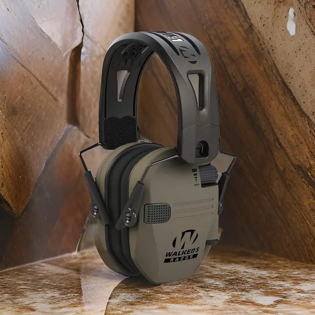 Alt view image 5 of 6 - Walker's Razor Rubber Headband Flat Dark Earth Tacti Grip with Case Bundle