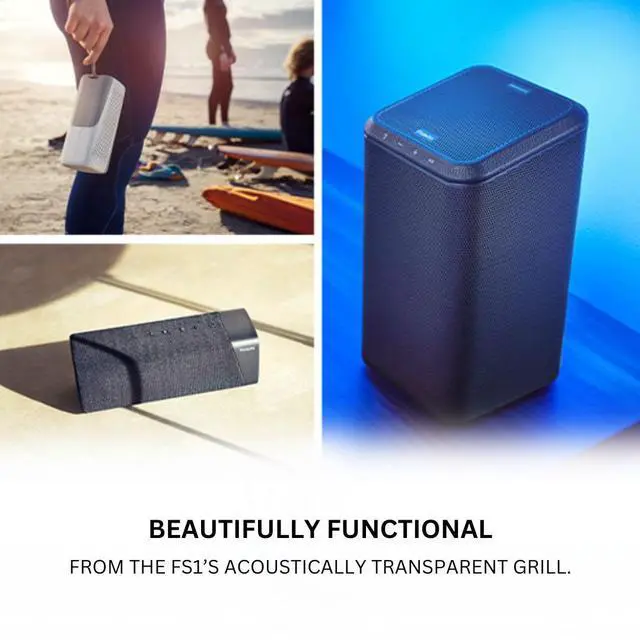 Alt view image 4 of 7 - Philips S7807 Wireless Bluetooth Speaker with Philips H9505BK Headphones Bundle