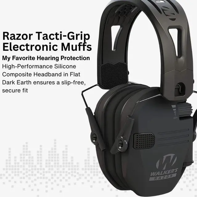 Alt view image 4 of 6 - Walker's Razor Tacti Grip with Rubber Headband and Protection Case Bundle