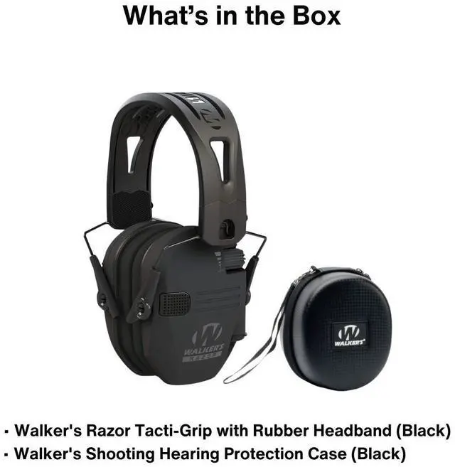 Alt view image 6 of 6 - Walker's Razor Tacti Grip with Rubber Headband and Protection Case Bundle