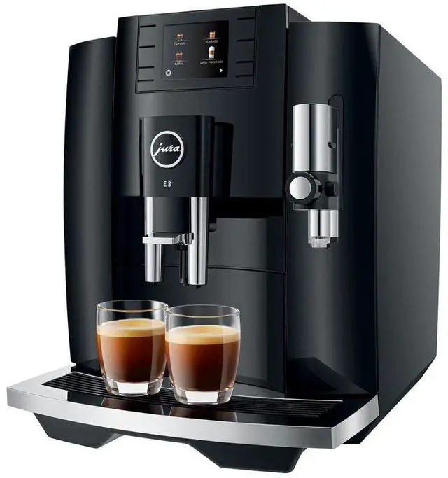 Alt view image 2 of 7 - Jura E8 (NAA) 4th Gen Automatic Coffee Machine Black-Certified Refurbished