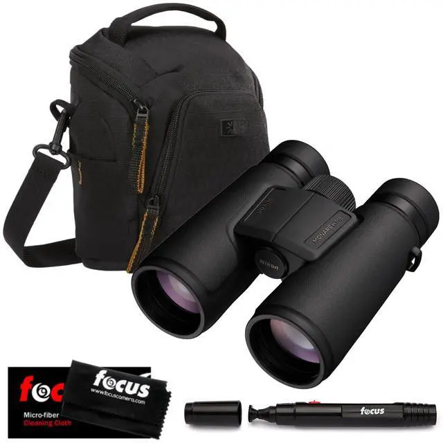 Main image of Nikon Monarch M5 12x42 Binoculars and Black Camera Shoulder Bag Bundle