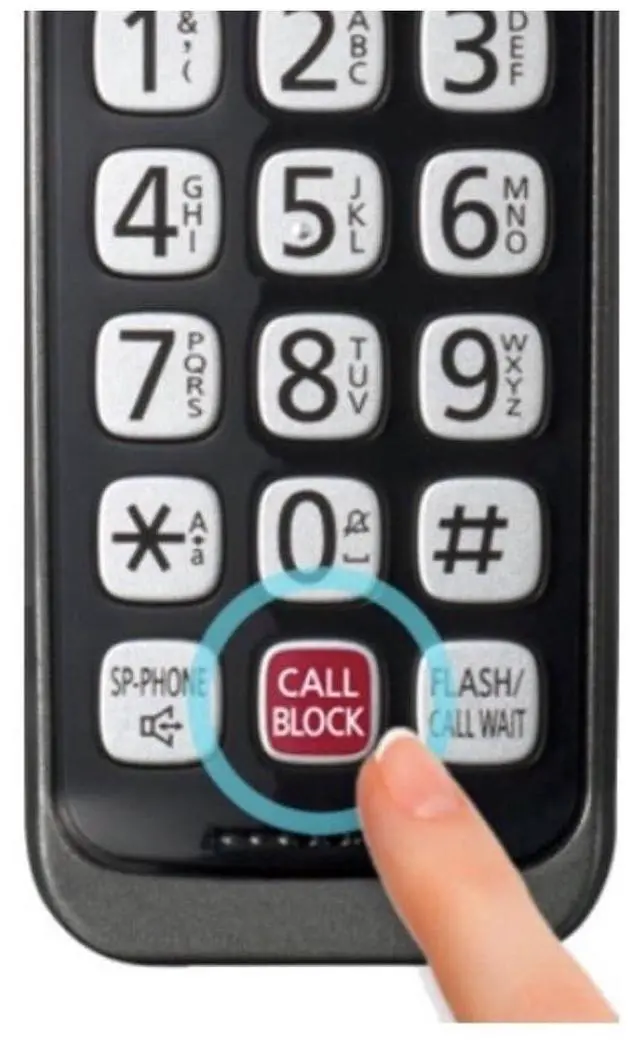 Alt view image 4 of 7 - Panasonic 3x Handsets Dect 6.0 Expandable System Cordless Phone with Advanced Call Block, Bilingual Caller ID & Easy to Read Display (Black)